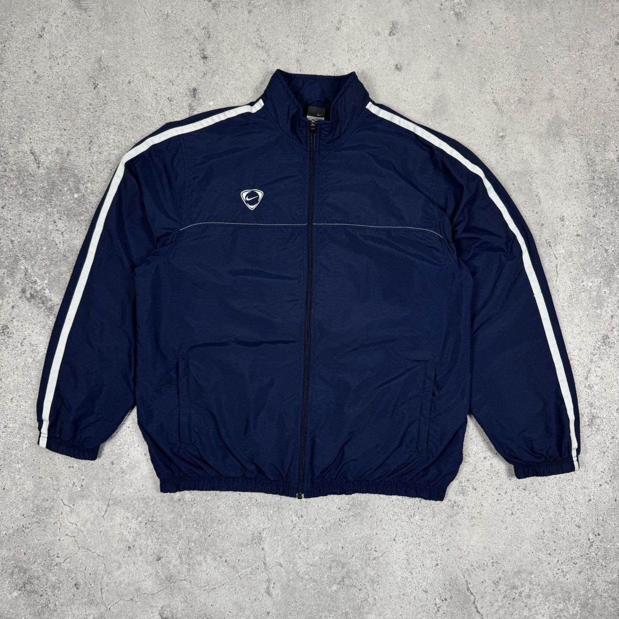 Nike × Vintage Vintage Nike Y2K Track Windbreaker Nylon Jacket Size US L / EU 52-54 / 3 - 2 Thumbnail
