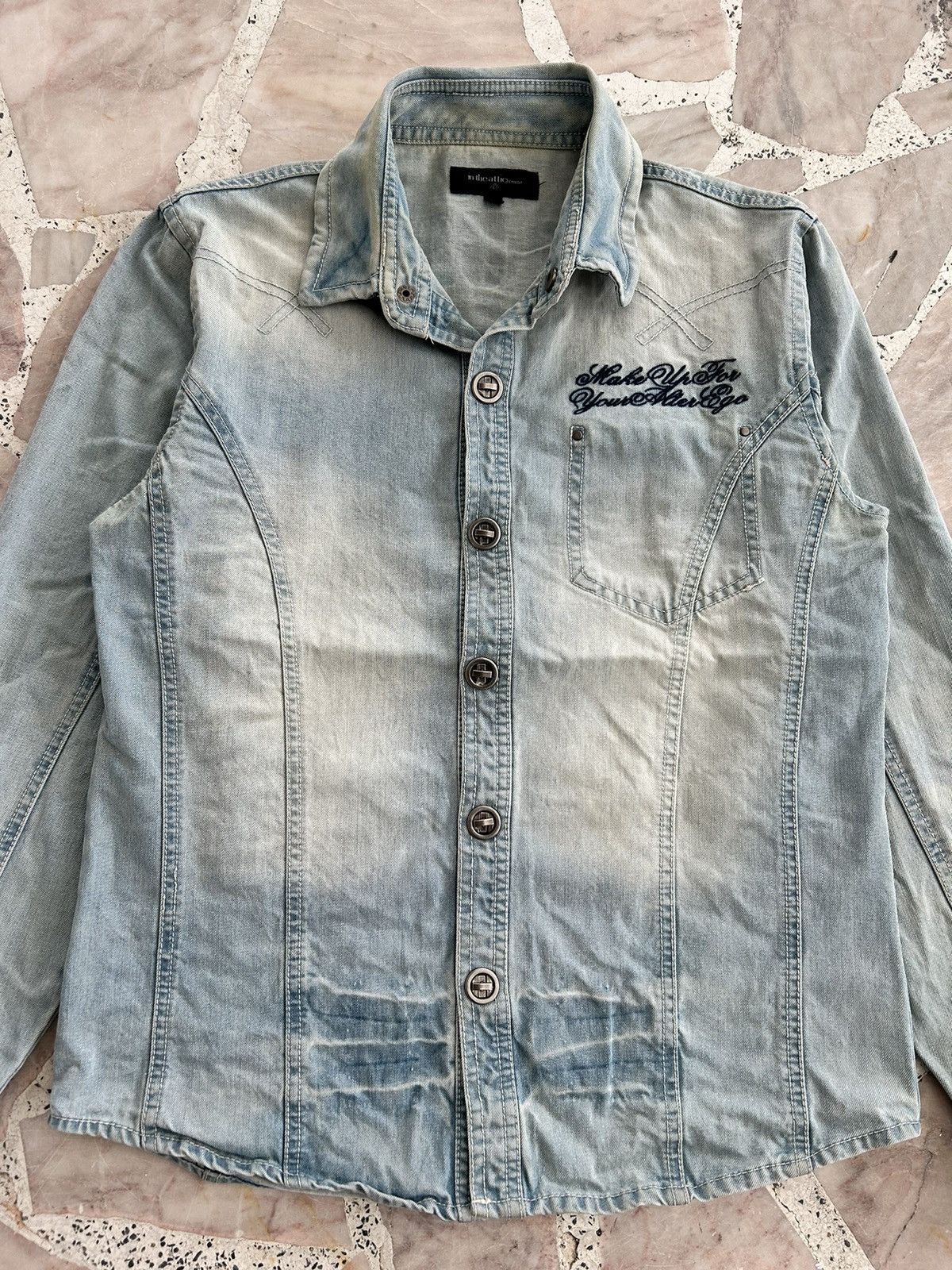 In The Attic In The Attic Homme Backhit Denim Shirt Size US S / EU 44-46 / 1 - 6 Thumbnail