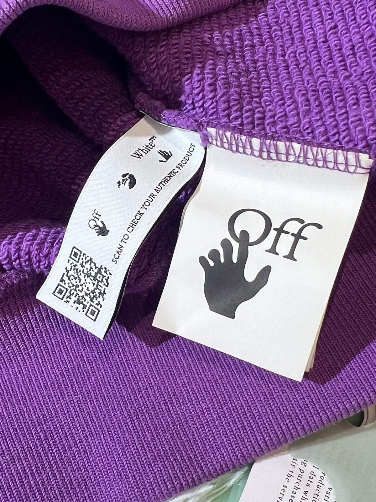 Off-White Off-White Arrows Print Drawstring Purple Hoodie Size US L / EU 52-54 / 3 - 5 Thumbnail