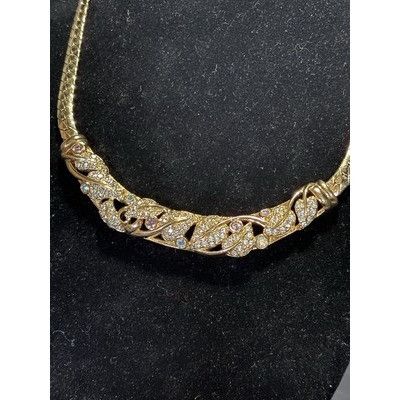 Swarovski Vintage signed swan swarovski purple clear crystal gold to Size ONE SIZE - 2 Thumbnail