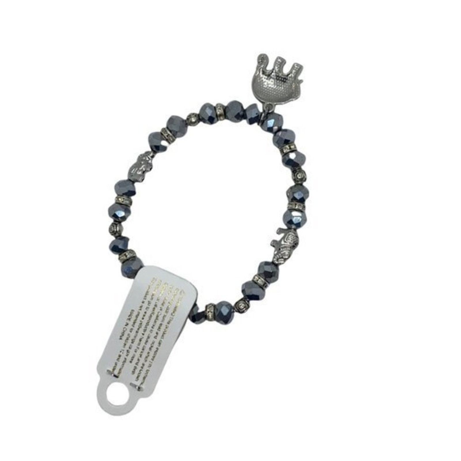 Other NWT Silver Beaded Silver-Tone Elephant Stretch Bracelet Size ONE SIZE - 7 Thumbnail