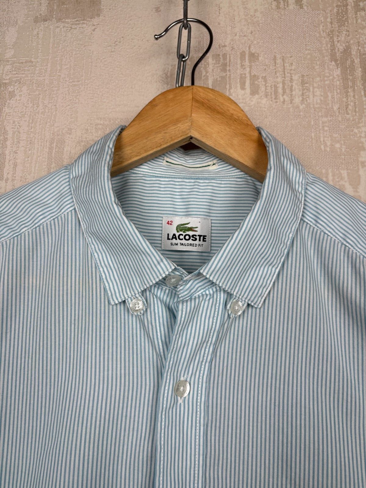 Lacoste Lacoste Striped Shirt Long Sleeve Pocket Slim Tailored Fit Size US L / EU 52-54 / 3 - 5 Thumbnail