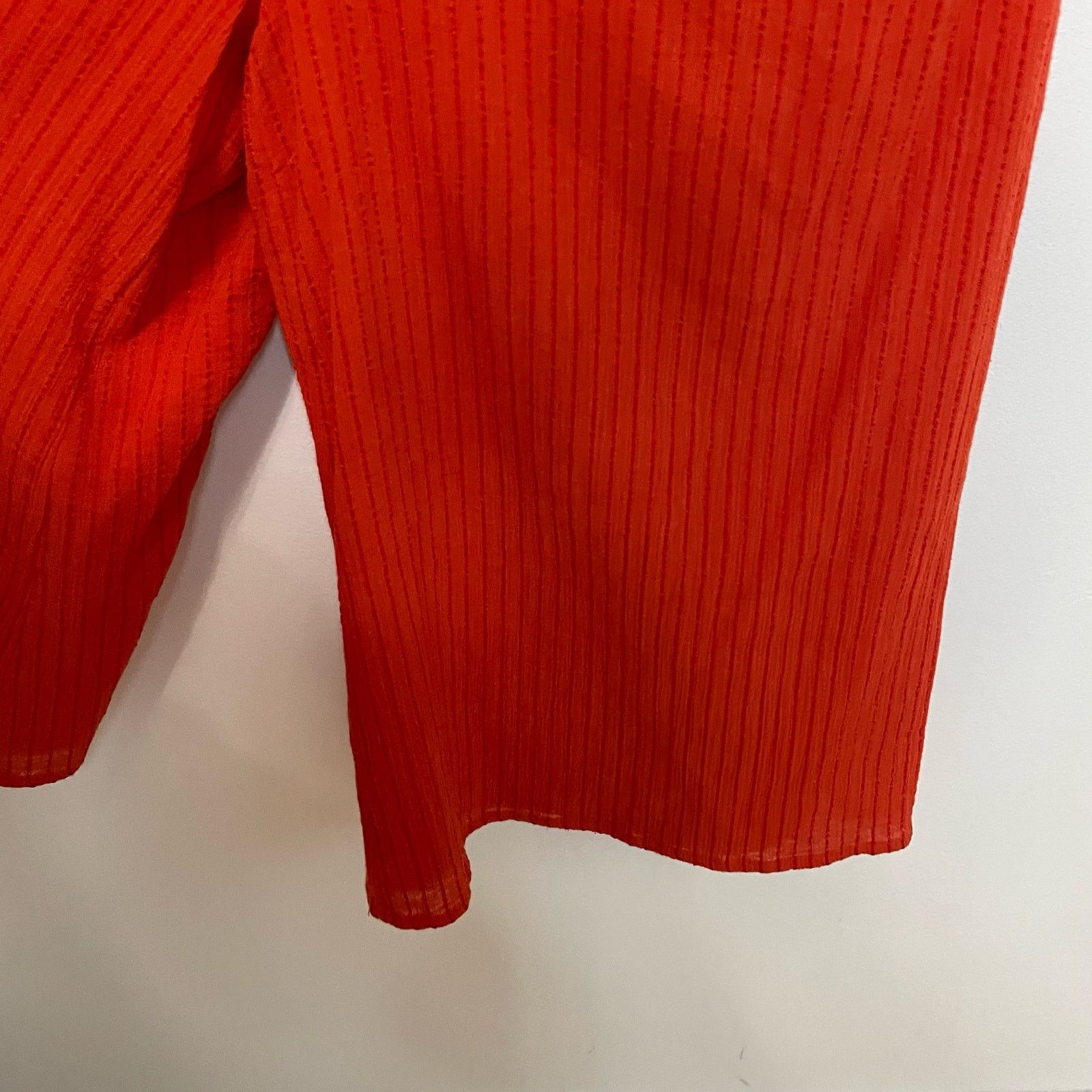 Anthropologie Maeve Orange Textured Jumper 2P Womens Wide Leg Halter Boho Size XS / US 0-2 / IT 36-38 - 4 Thumbnail