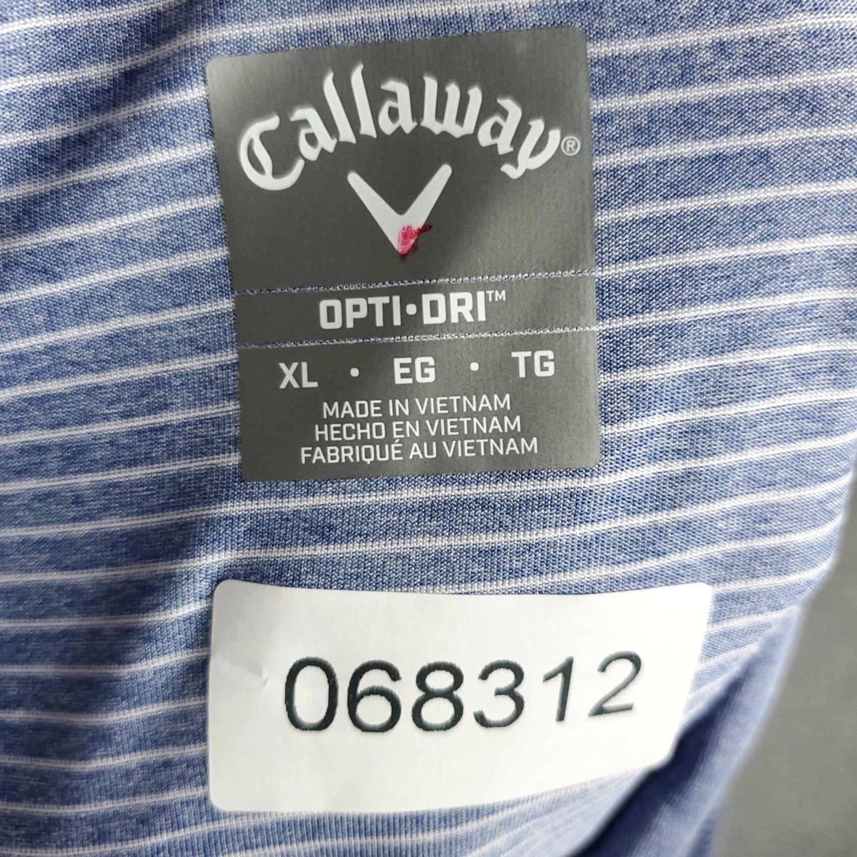 Callaway Callaway Polo Shirt Mens XL Blue Striped Opti Dri Fit Golf Short Sleeve Size US XL / EU 56 / 4 - 7 Thumbnail