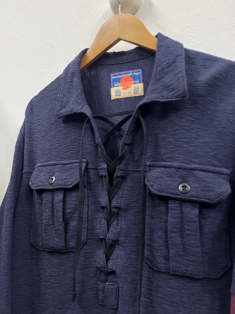 Blackmeans SS17 Blackmeans Deconstructed Laced Up Shirt Size US L / EU 52-54 / 3 - 3 Thumbnail