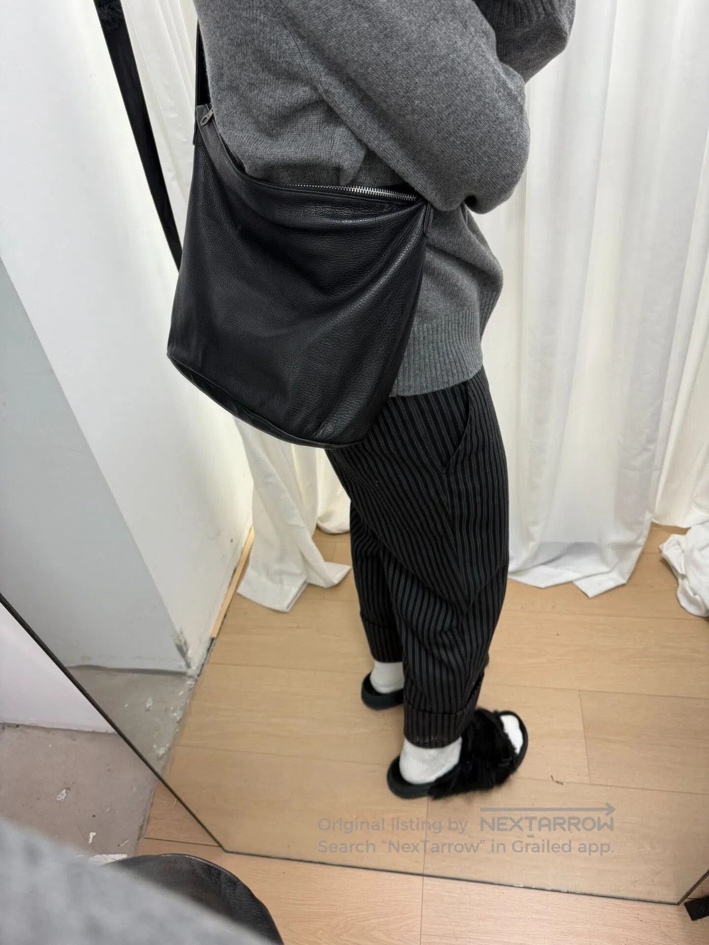 Yohji Yamamoto Yohji Yamamoto Black Leather Shoulder Bag. Size ONE SIZE - 8 Thumbnail