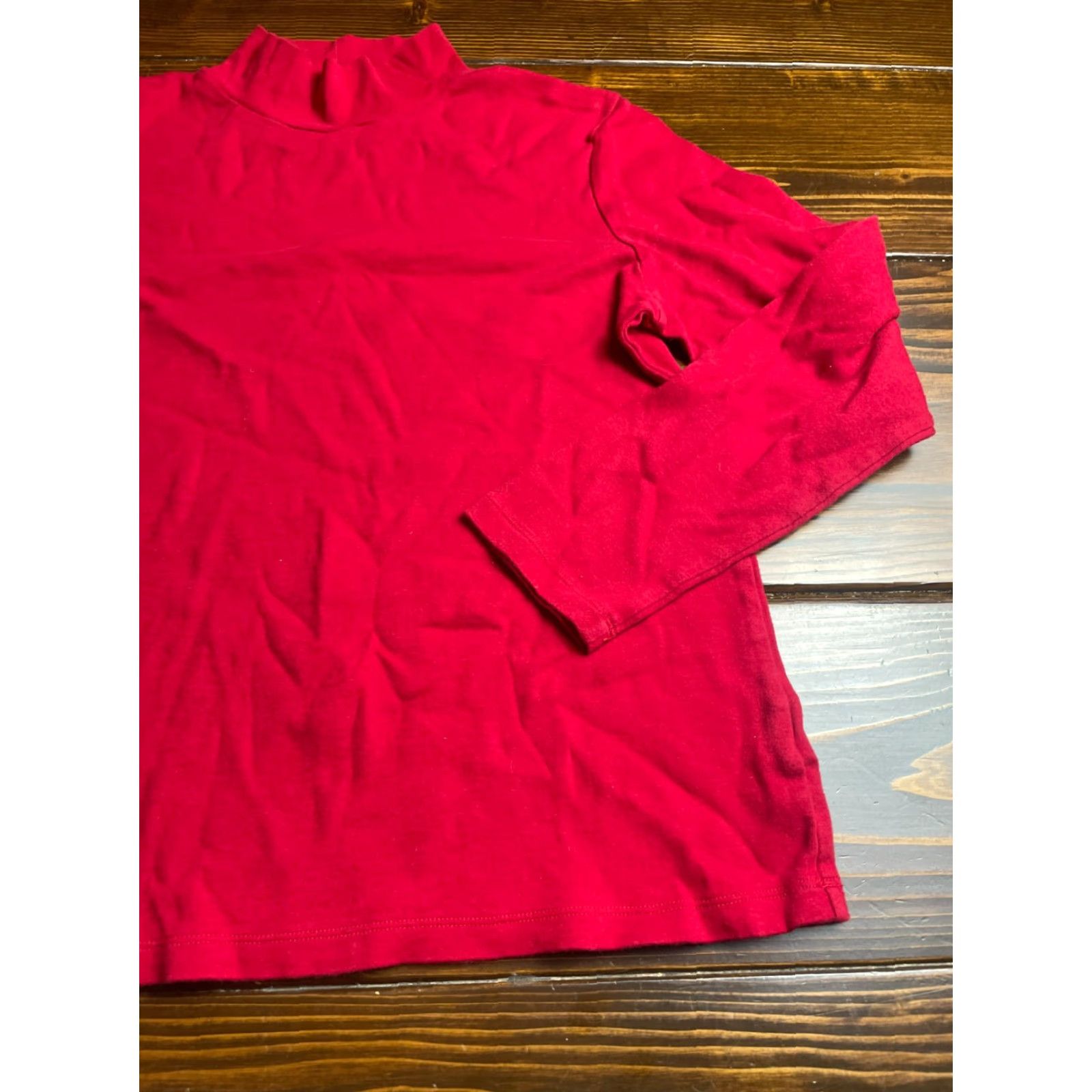 Croft & Barrow Croft & Barrow Shirt, Women's Large, Red, Mock Neck, Long Sleeve, Casual, Basic, Modern, Fall, Spring, Summer, Regular, Women, Size L, T-Shirt Size L / US 10 / IT 46 - 4 Thumbnail