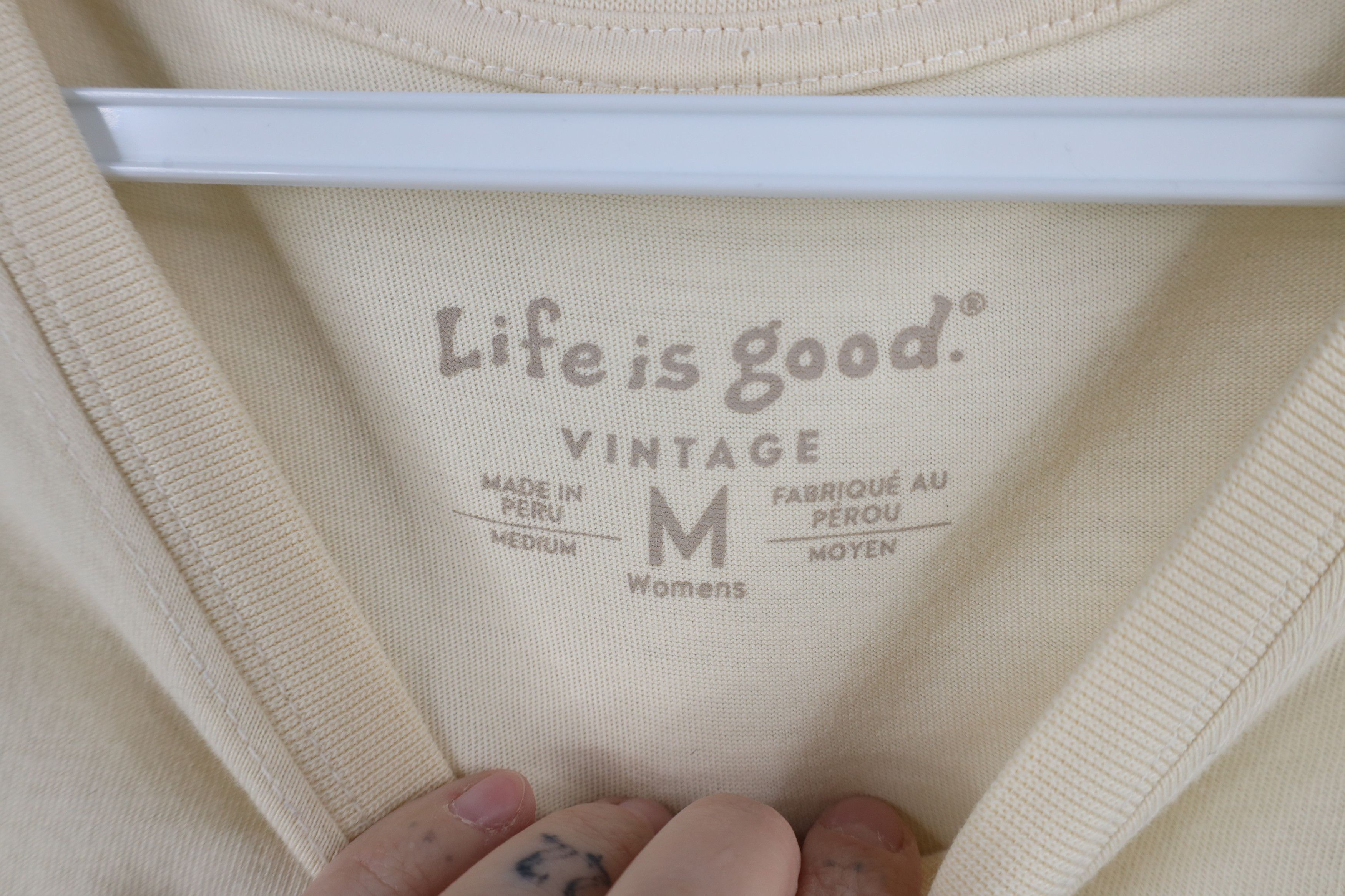 Life is Good × Vintage Vintage Life Is Good Dog Chair Long Sleeve T-Shirt Beige Size US M / EU 48-50 / 2 - 7 Thumbnail