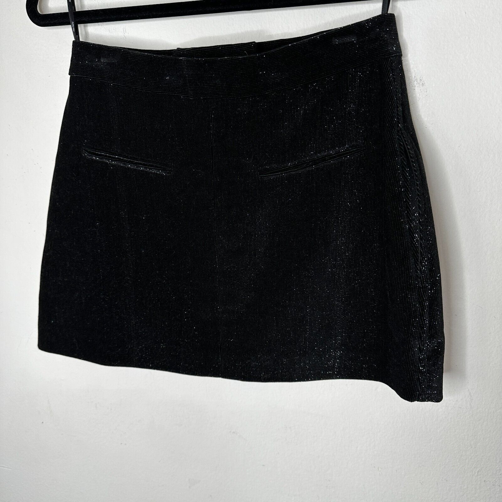 Alex Perry Alex Perry SET Black Shimmer Long Sleeve Shirt Mini Skirt 6 Size S / US 4 / IT 40 - 3 Thumbnail