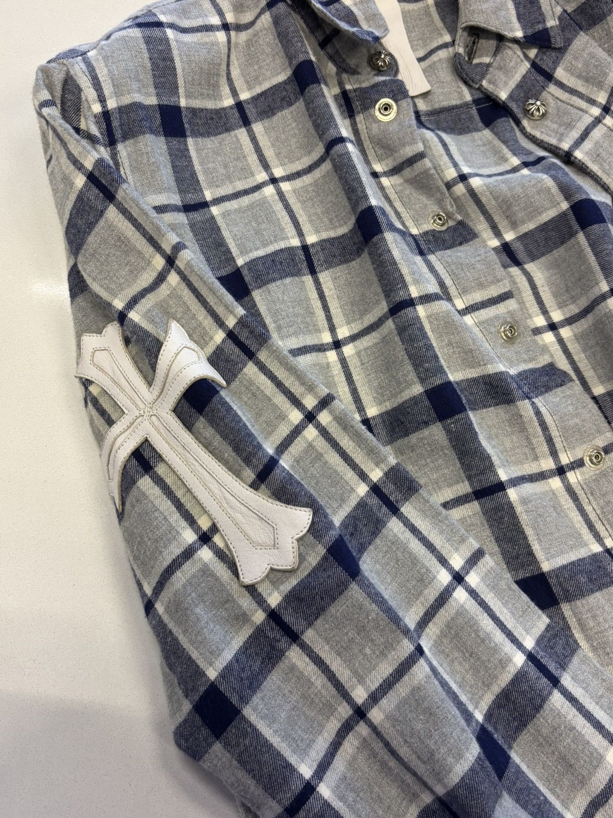 Chrome Hearts Chrome hearts cross patches flannel shirt Size US M / EU 48-50 / 2 - 3 Thumbnail