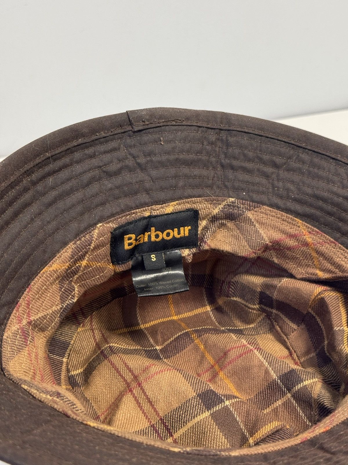 Barbour BARBOUR Waxed Cotton Bucket Hat Waterproof Cotton Lining Size ONE SIZE - 8 Thumbnail