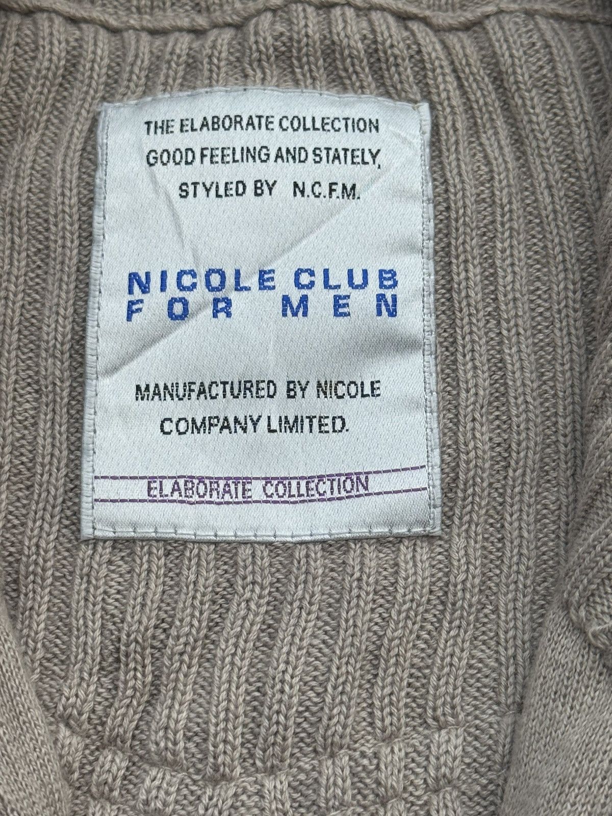 If Six Was Nine NCFM Nicole Club For Men Knitted Zipper Size US M / EU 48-50 / 2 - 7 Thumbnail
