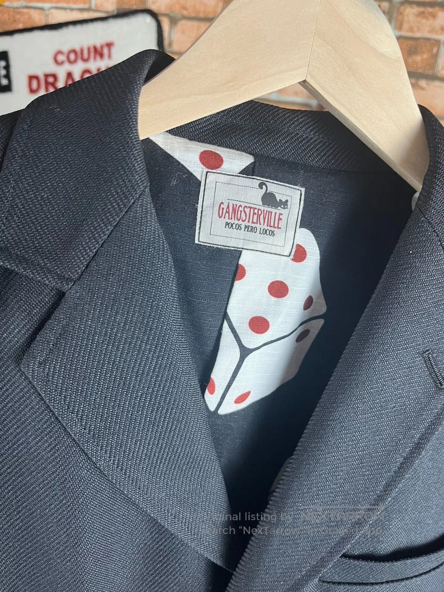 Gangster Doodles GANGSTERVILLE Dice Print Suit Jacket. Size US M / EU 48-50 / 2 - 4 Thumbnail