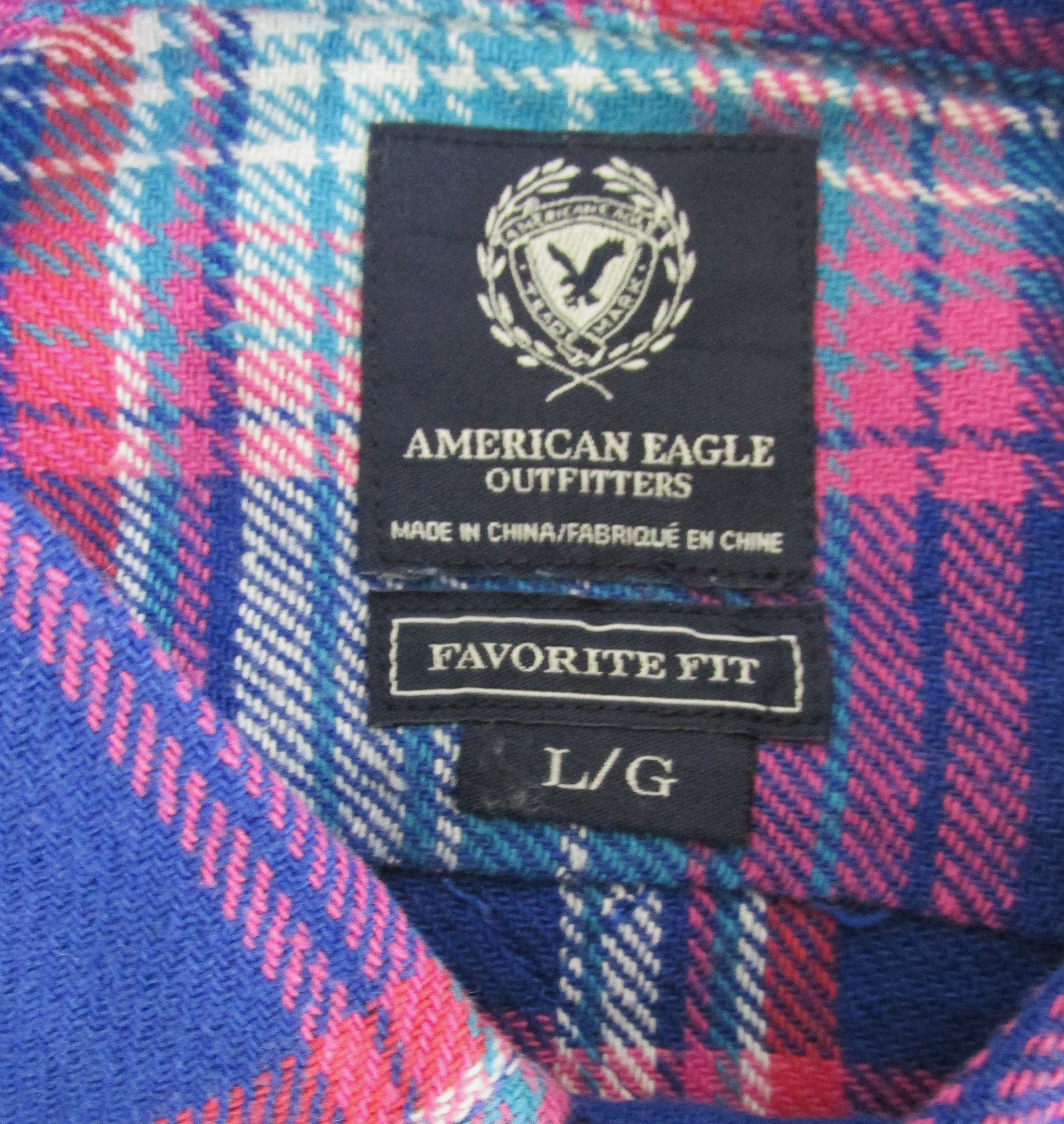 American Eagle Outfitters American Eagle Women's Cotton Flannel Shirt Size Large Size L / US 10 / IT 46 - 2 Thumbnail