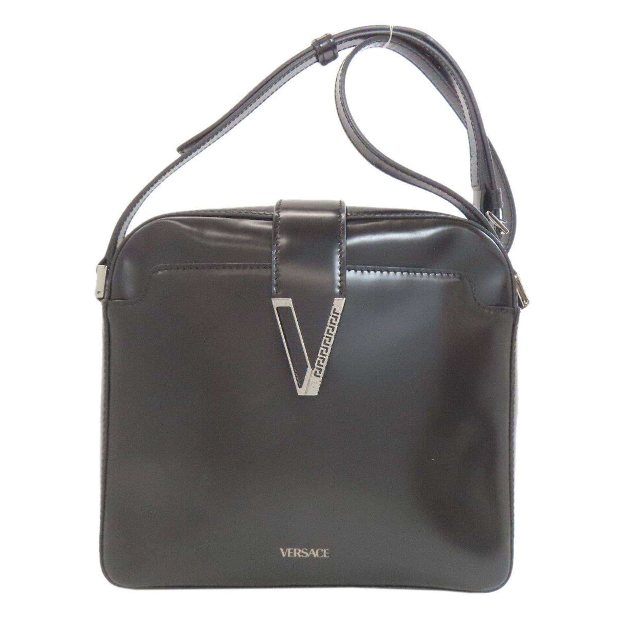 Versace Versace Logo Shoulder Bag Leather Women's VERSACE Size ONE SIZE - 1 Thumbnail