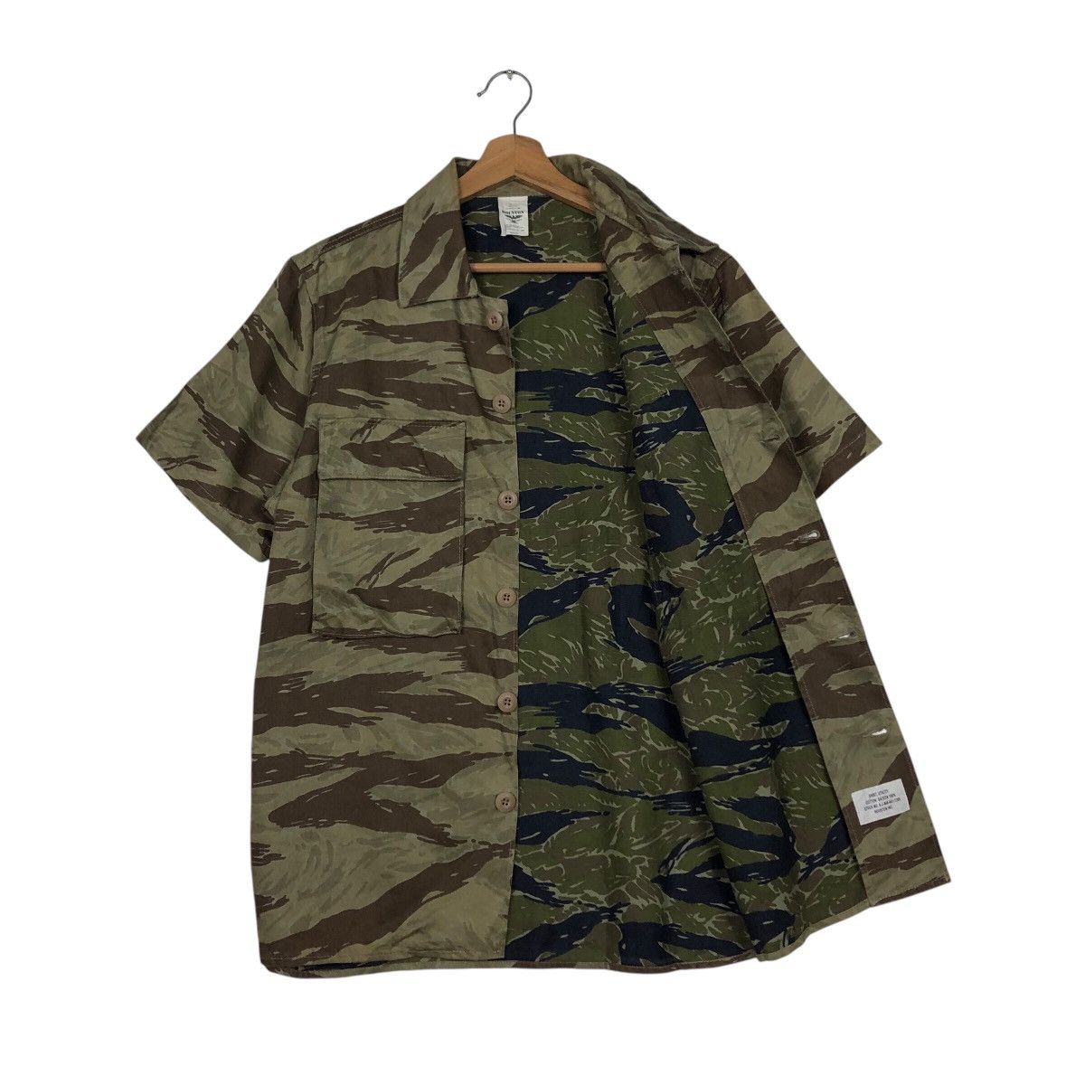 Vintage 📌Vintage Tiger Striped Camouflage Shirt Houstan Usa Size US M / EU 48-50 / 2 - 12 Thumbnail