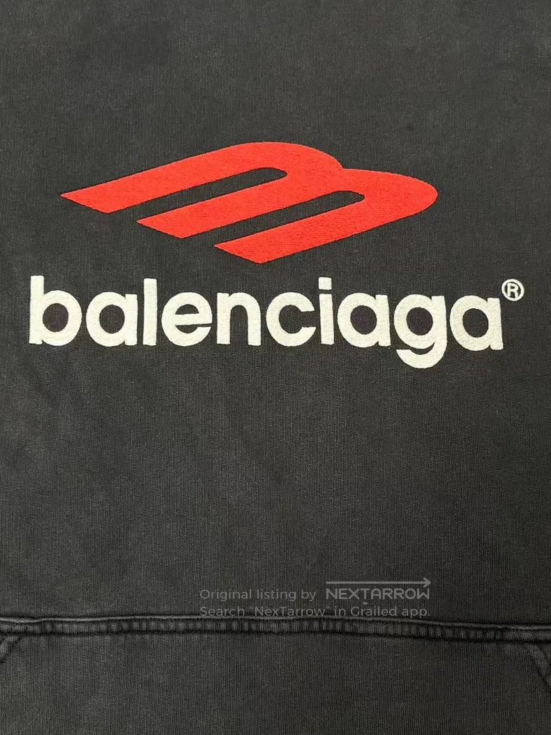 Balenciaga Letter pattern print hooded casual sweater
