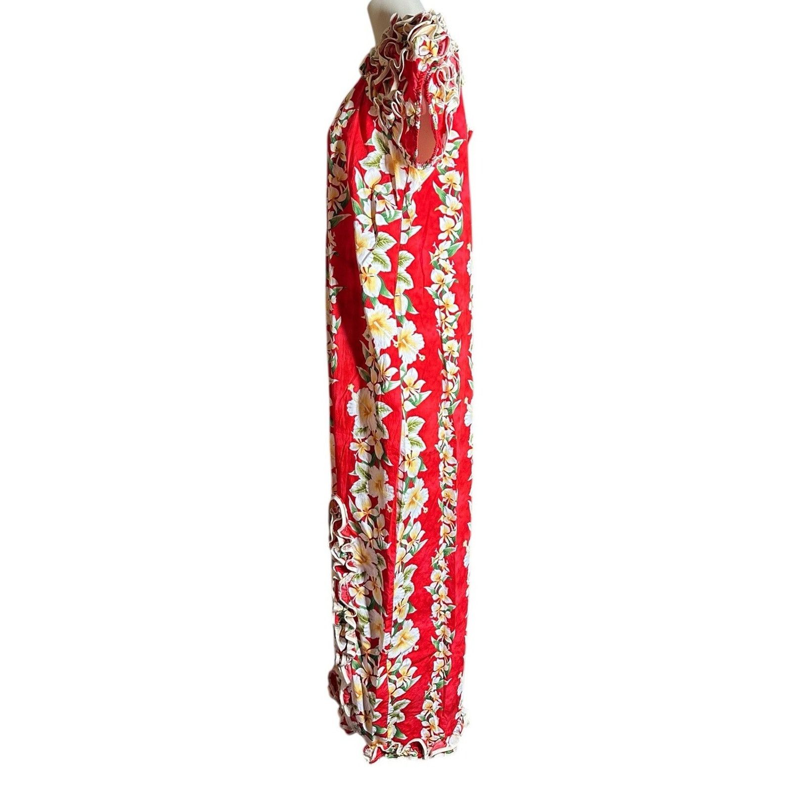 Other Vtg Royal Creations Long Hawaiian Maxi Dress Red Floral 2X Size XXL / US 16-18 / IT 52-54 - 5 Thumbnail