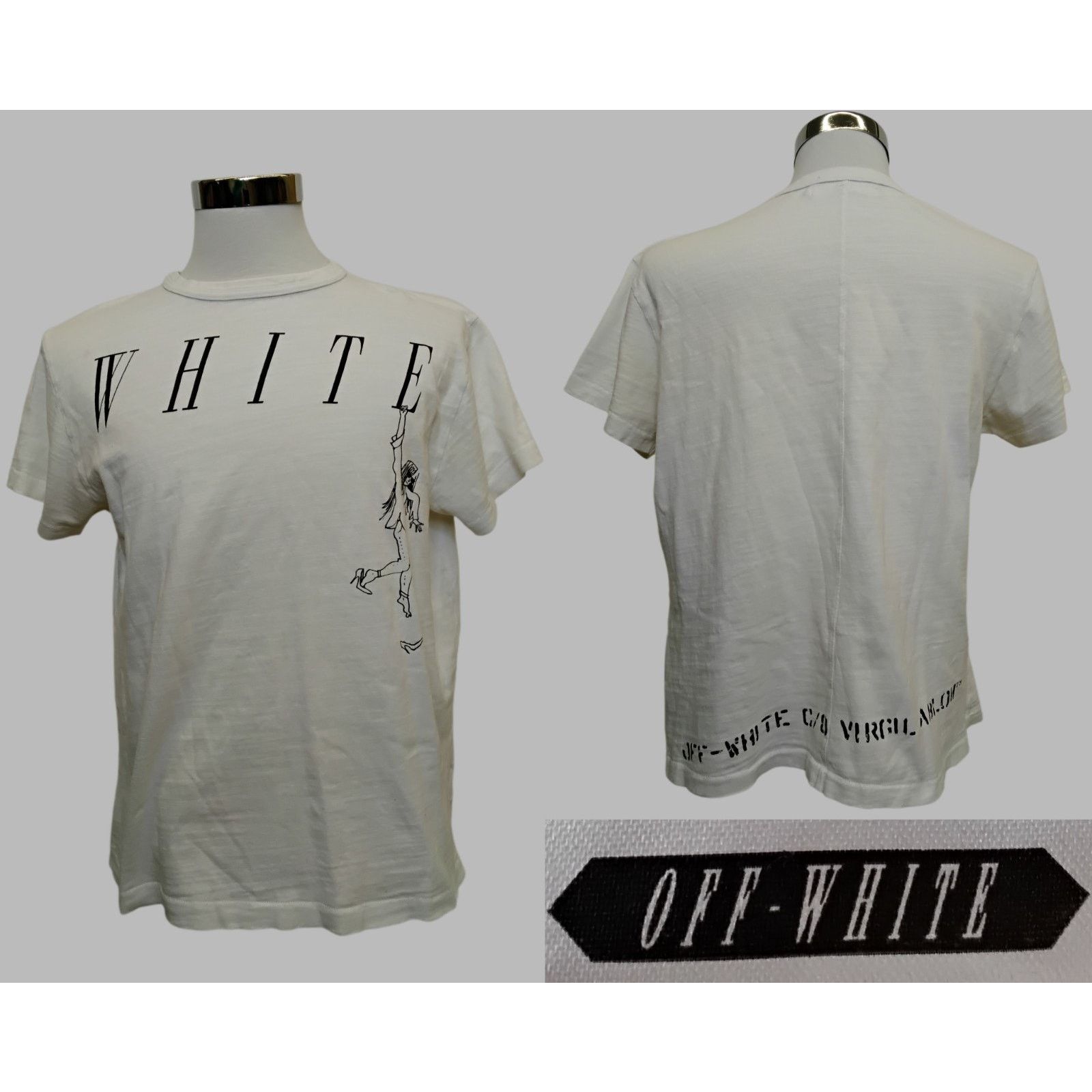 Off-White Off-White C/O Virgil Abloh T-Shirt Men's S Girl Hanging Size US S / EU 44-46 / 1 - 1 Thumbnail