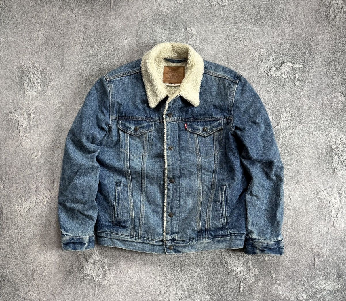 Levi's × Levi's Vintage Clothing × Vintage Levi’s L denim Sherpa jacket lined trucker bomber casual Size US L / EU 52-54 / 3 - 6 Thumbnail