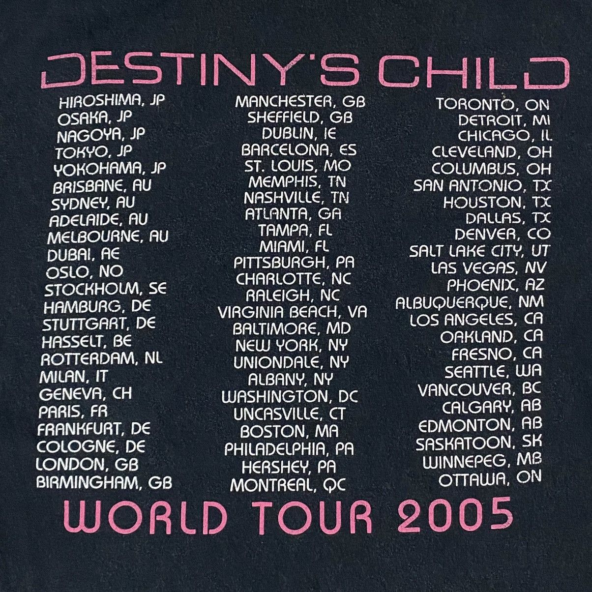 Band Tees Vintage Y2K band destiny’s child tour 2005 Size US M / EU 48-50 / 2 - 5 Thumbnail