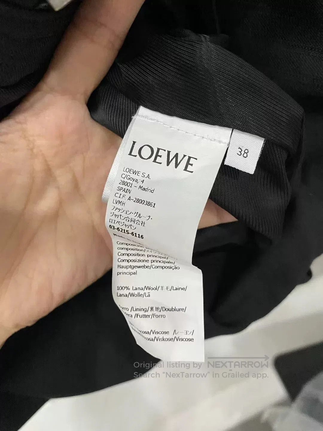 Loewe Loewe Black Vertical Stripe Wool Balloon Jacket. Size S / US 4 / IT 40 - 7 Thumbnail