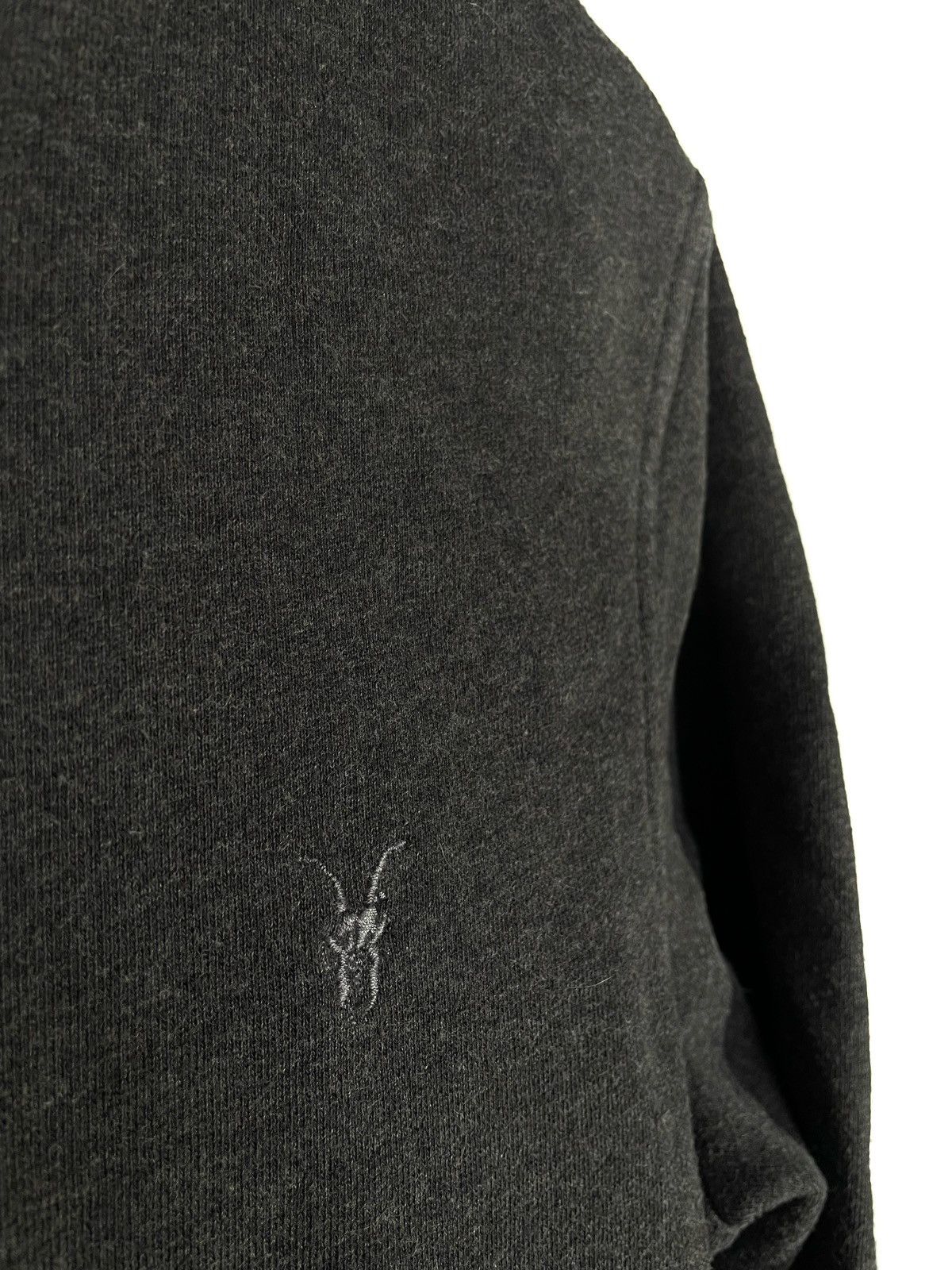 Allsaints × Designer Allsaints Men Gray Bomber Zip Sweatshirt 100% Cotton Size S Size US S / EU 44-46 / 1 - 5 Thumbnail