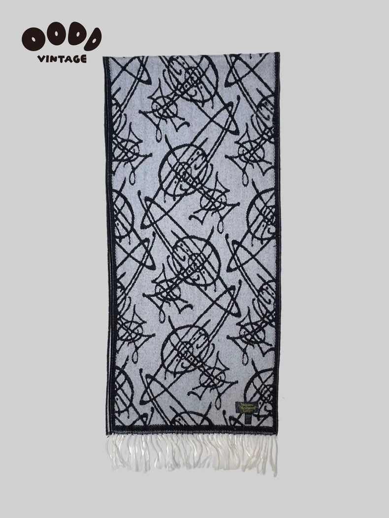 Vivienne Westwood Vivienne Westwood A Saturn scarf with black and white doub Size ONE SIZE - 3 Thumbnail