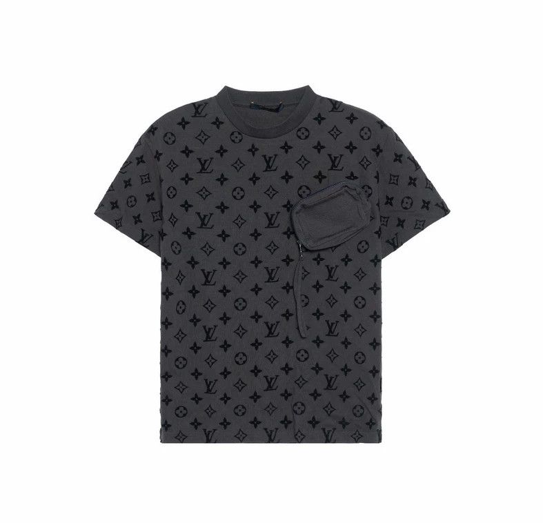 Louis Vuitton Louis Vuitton Monogram Flocked Full Logo Pocket Short Slee Size US L / EU 52-54 / 3 - 7 Thumbnail