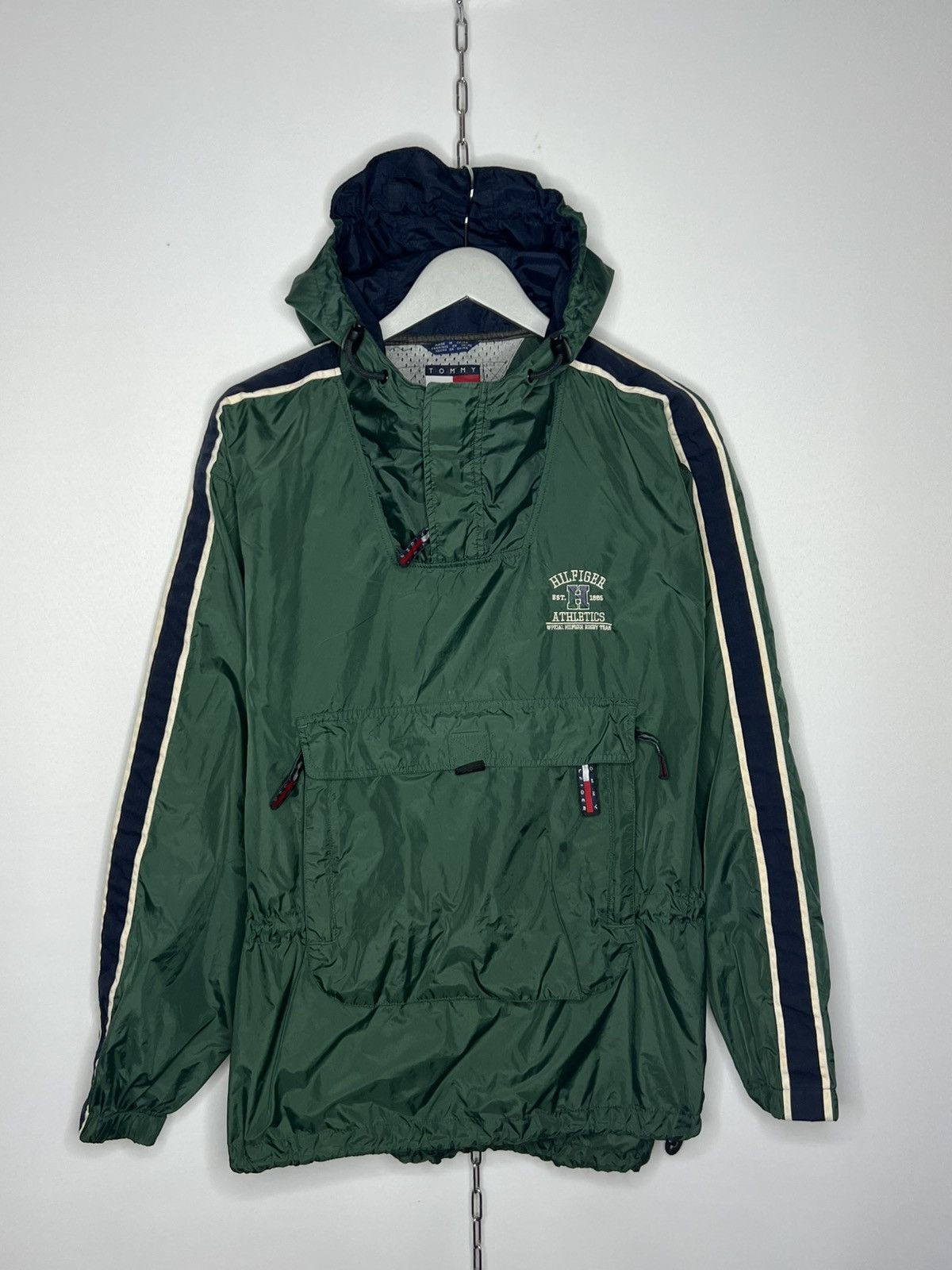 Tommy Hilfiger Vintage Tommy Hilfiger Anorak 100% Nylon Jacket Big Logo Size US S / EU 44-46 / 1 - 2 Thumbnail
