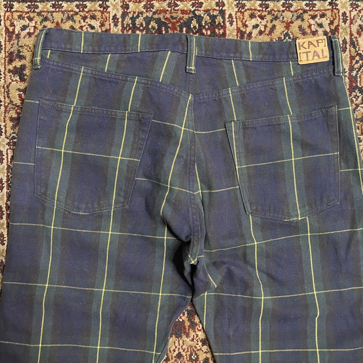 Kapital 11oz TARTAN CHECK 5P MONKEY CISCO JEANS (STUDS REMAKE) GREEN Size US 38 / EU 54 - 10 Thumbnail