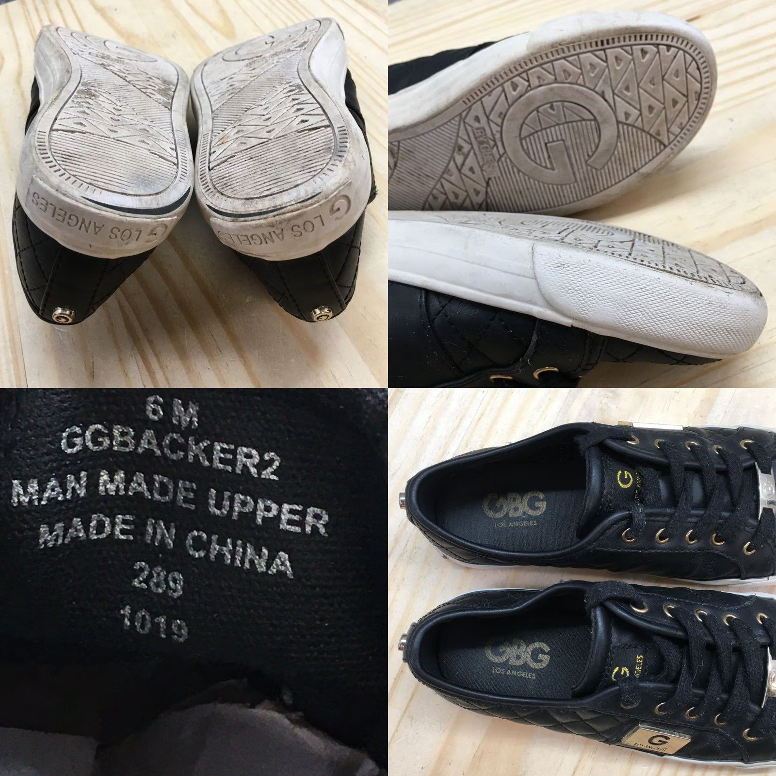 Guess G by GUESS Shoes Womens 6 M Backer 2 Quilted Low Top Sneakers Black Faux Leather Size M / US 6-8 / IT 42-44 - 9 Thumbnail