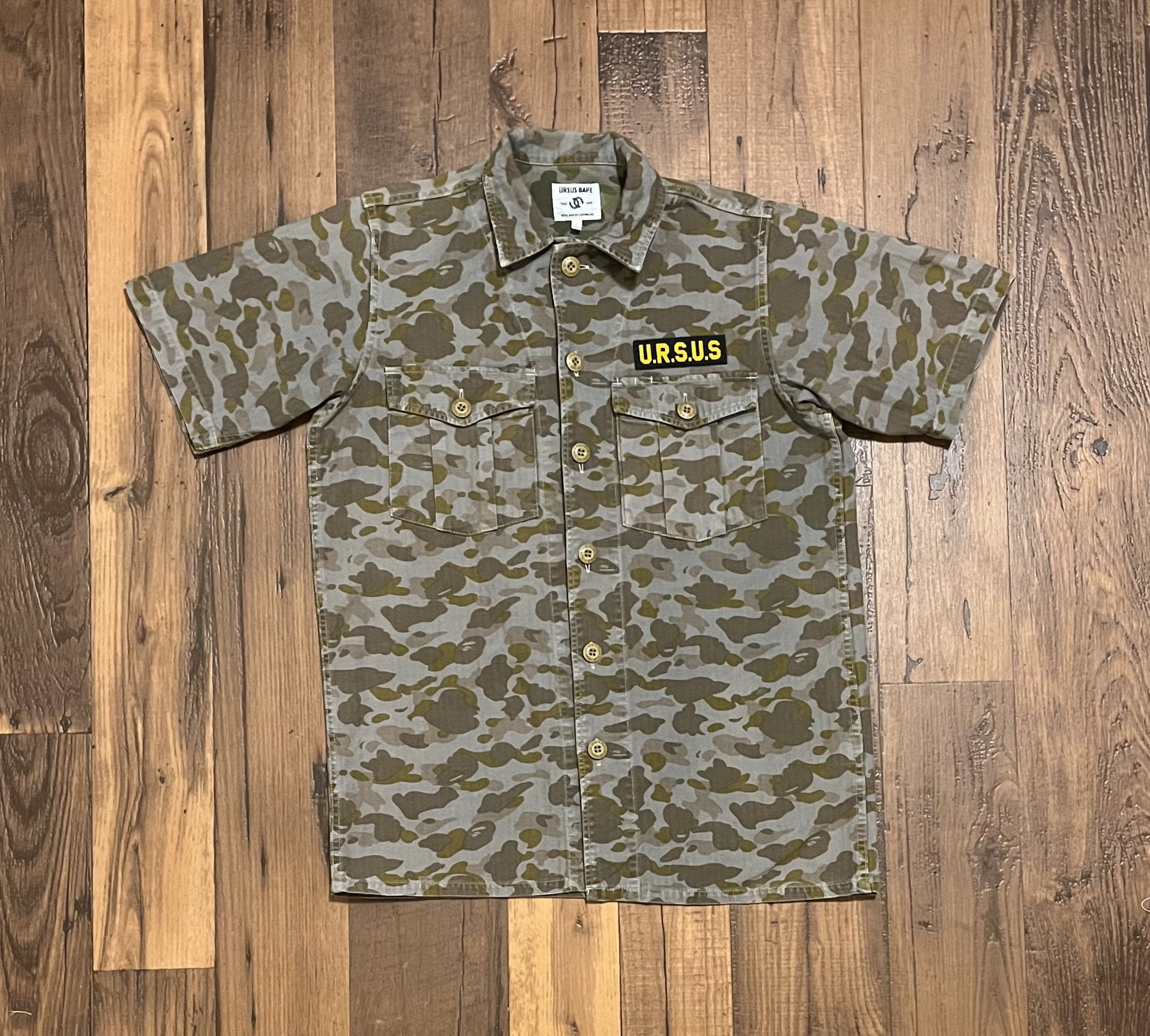 Bape Bape thick camo button up shirt Size US M / EU 48-50 / 2 - 1 Thumbnail