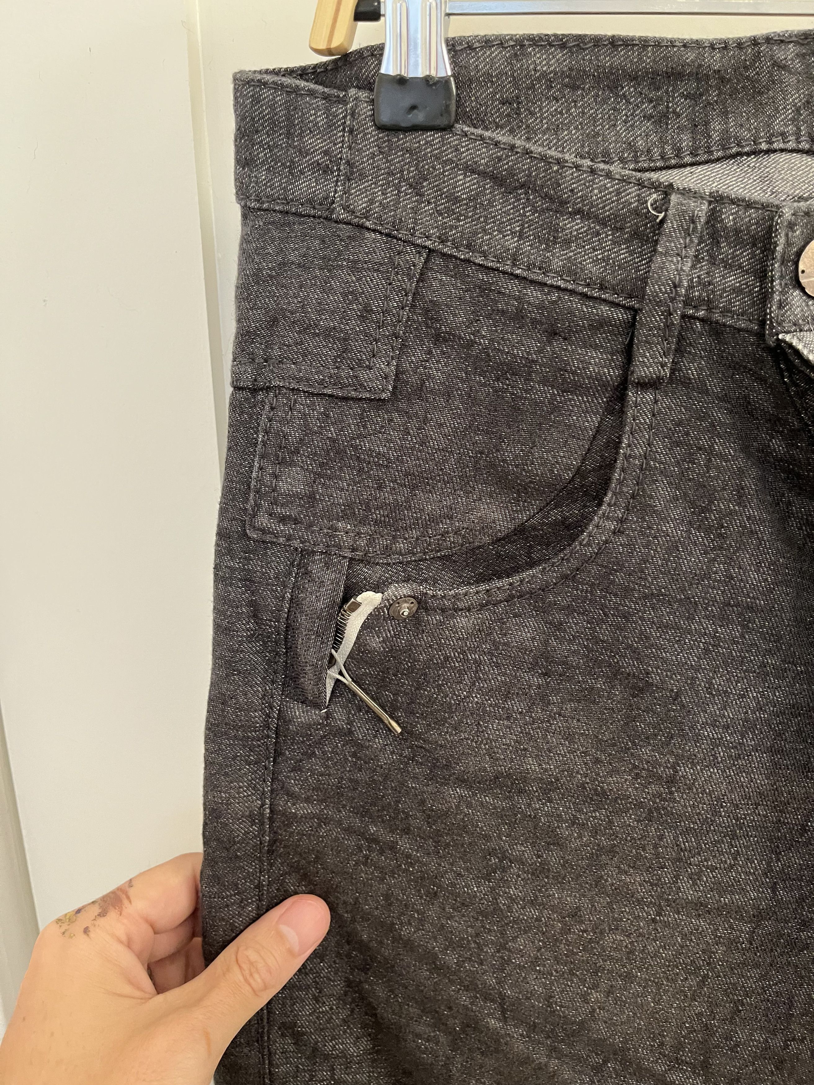 Taichi Murakami taichimurakami black hemp cotton displacement jean sz7 $1500 Size US 32 / EU 48 - 4 Thumbnail
