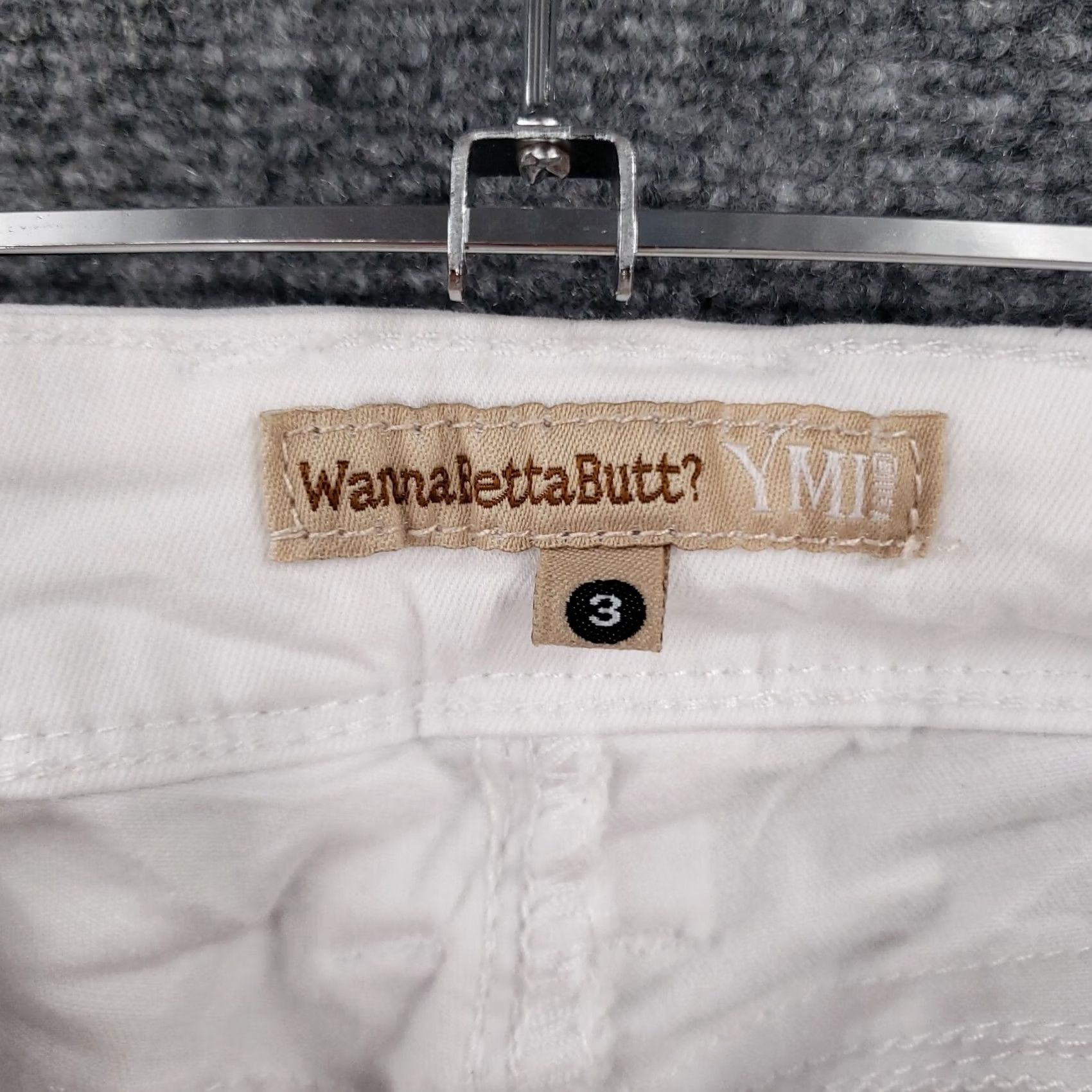 Vintage YMI Jeans Womens 3 Skinny Leg Zip Fly Floral Mid Rise Light Wash White Denim Jeans Women Slim Flower Pattern Cotton Blend White Size 26" / US 2 / IT 38 - 5 Thumbnail