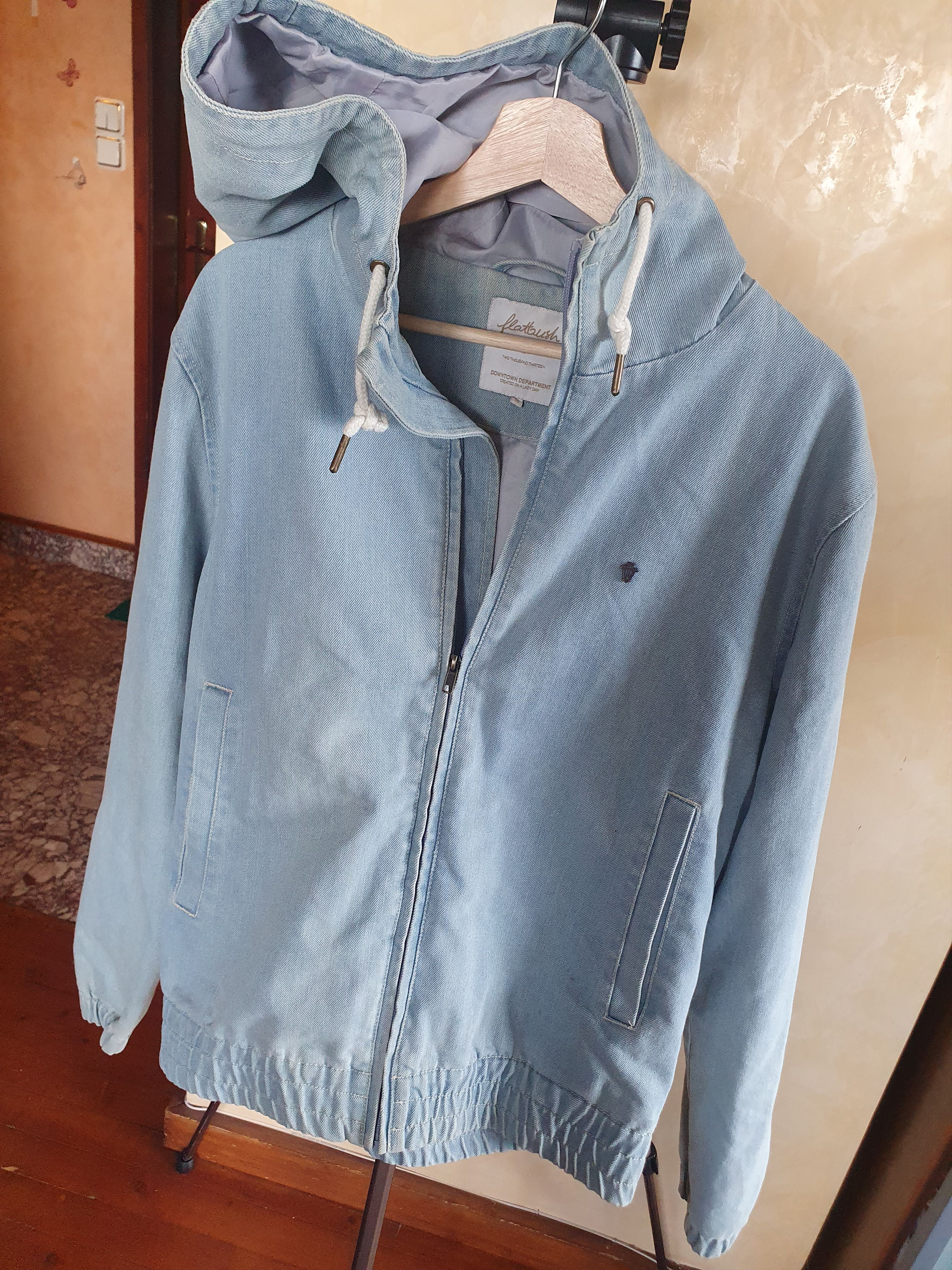 Other Flatbush Denim Hooded Jeans Jacket Work Style sz M Size US M / EU 48-50 / 2 - 4 Thumbnail