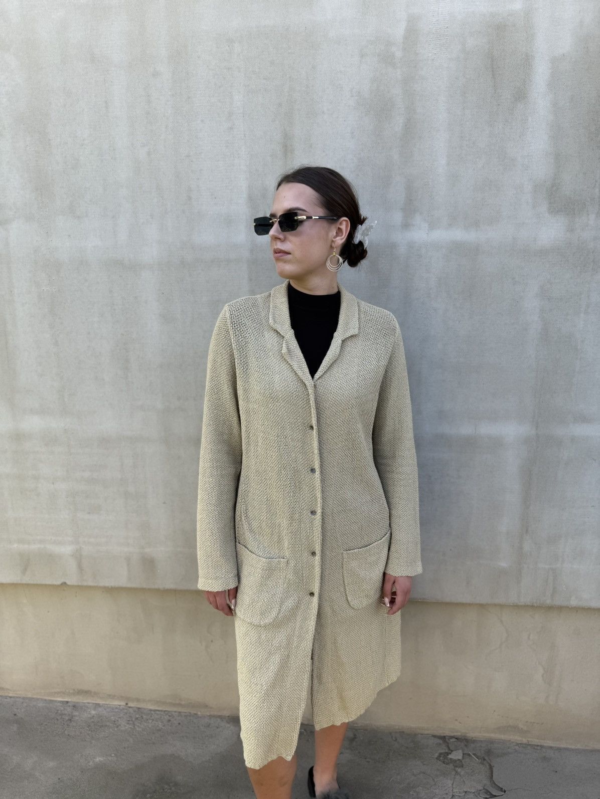 Other Transit Par Such Italy Longline Cardigan Coatigan Shirt Size S / US 4 / IT 40 - 2 Thumbnail
