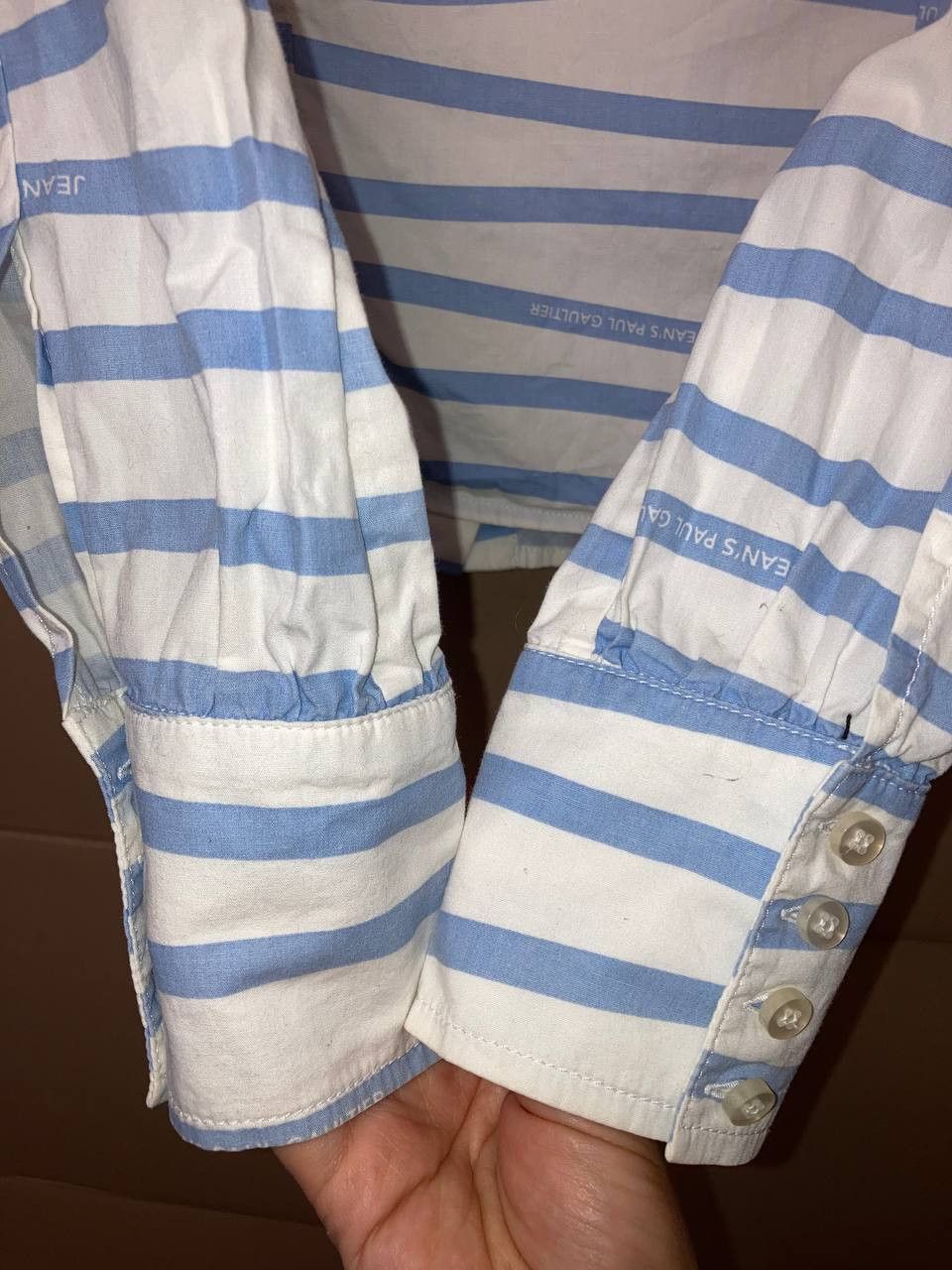 Jean Paul Gaultier JEAN PAUL GAULTIER STRIPED DRESS SHIRT BUTTON AVANT GARD Size XS / US 0-2 / IT 36-38 - 6 Thumbnail