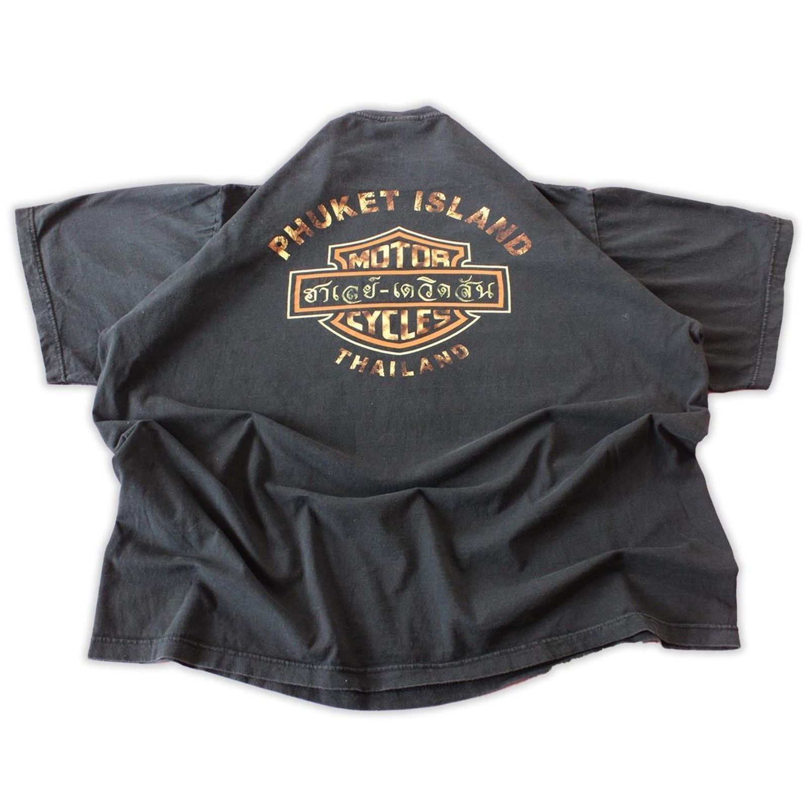 Harley Davidson Vintage 90s Black Thailand Harley Davidson Graphic Tee Size US XL / EU 56 / 4 - 7 Thumbnail