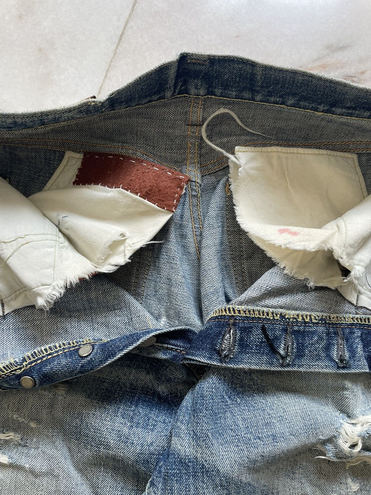 Vintage Vintage Sewing Chop Japanese Brand Selvedge Boro Jeans Size US 28 / EU 44 - 9 Thumbnail