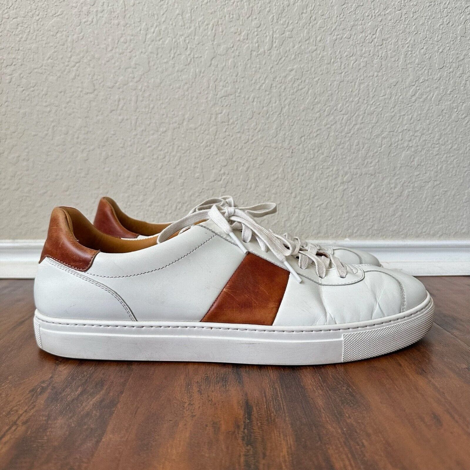 image of Magnanni "elias" Lace-Up Fashion Sneakers Low Top in White, Men's (Size 14)