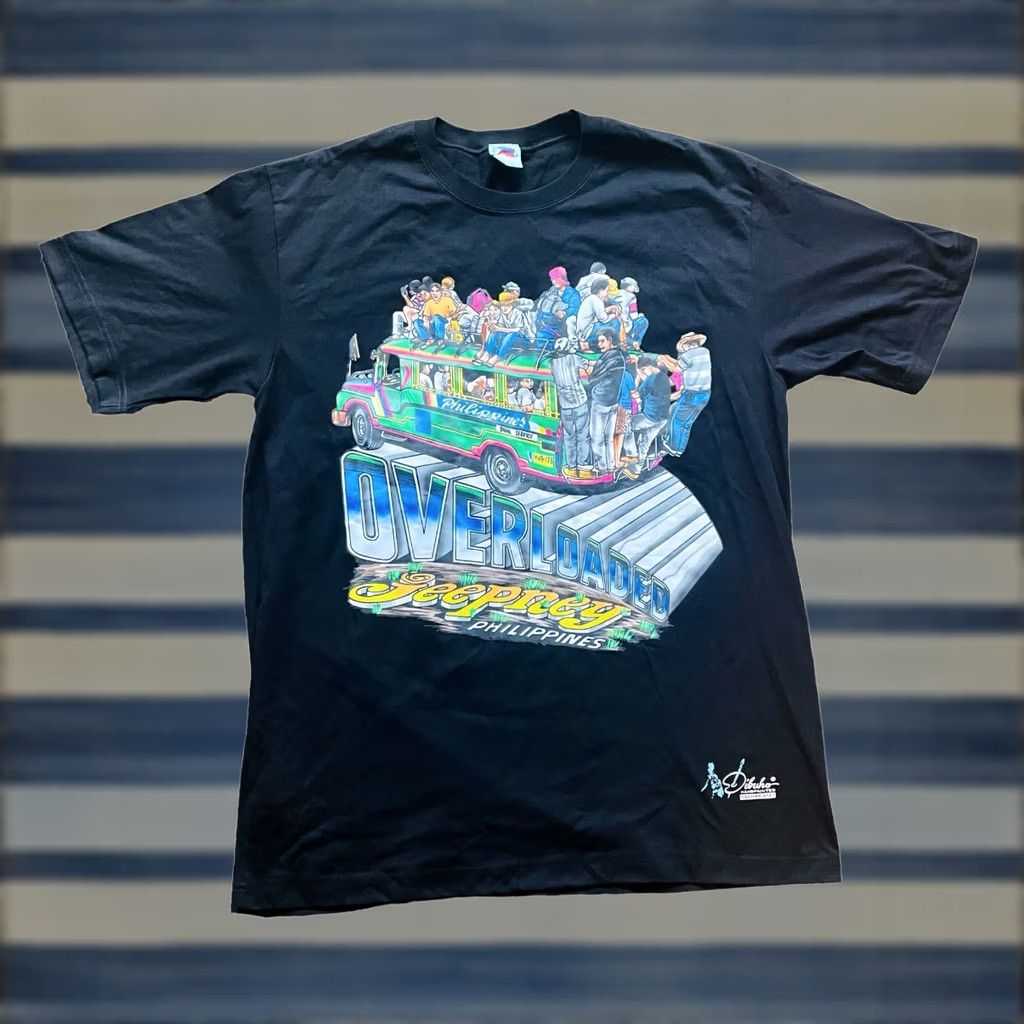 Vintage VINTAGE Dibuhu 90s Graphic Print Jeepney Philippines T-Shirt Short Sleeve XL Black Mens Size US XL / EU 56 / 4 - 1 Thumbnail