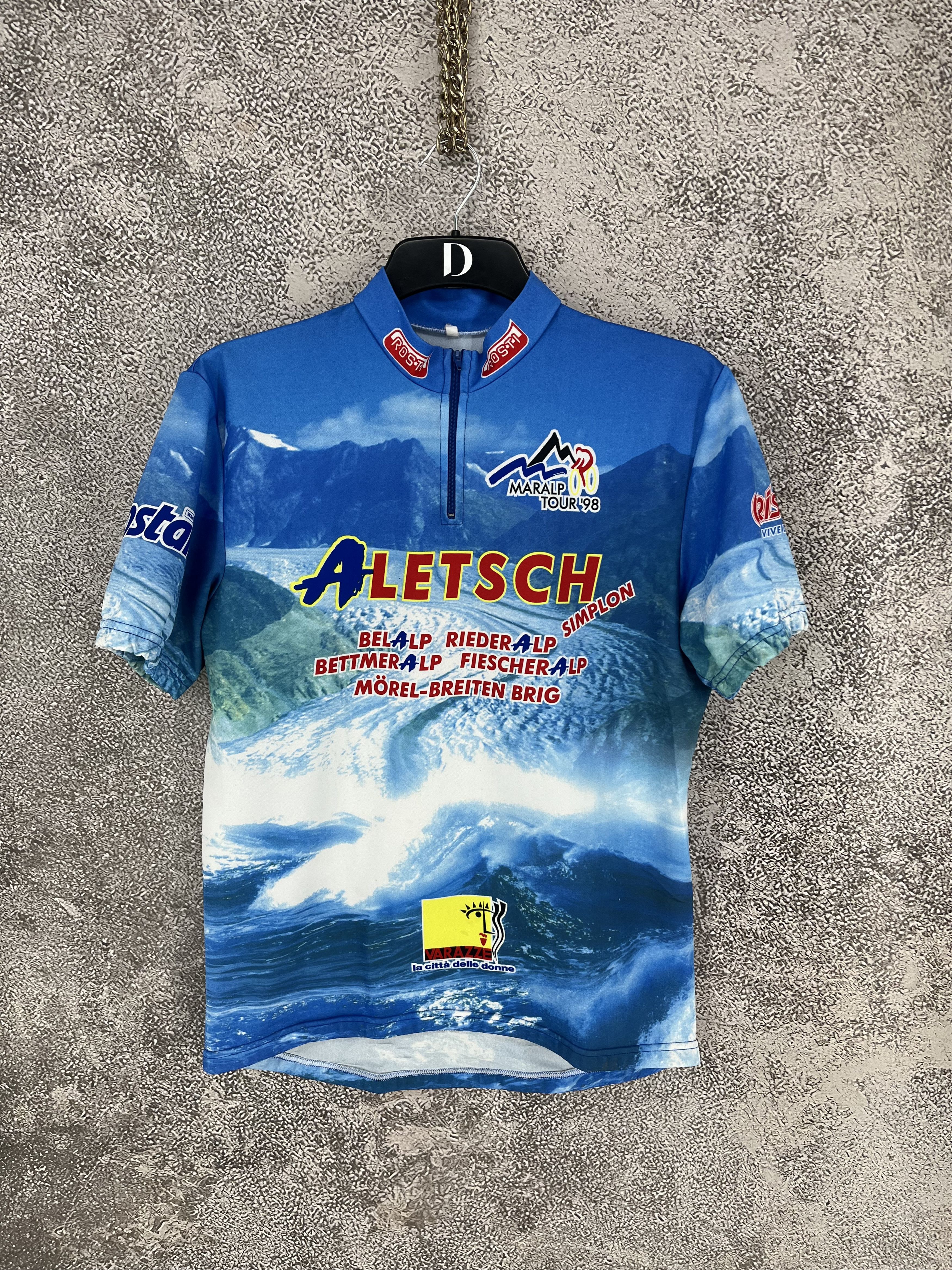 Vintage Vtg Maralp Tour ’98 Aletsch Cycl0ing Jersey Mountain Print Size US XL / EU 56 / 4 - 1 Thumbnail