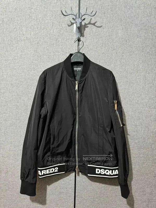 Dsquared2 Dsquared2 Black Embroidered Logo Bomber Jacket . Size US M / EU 48-50 / 2 - 1 Thumbnail