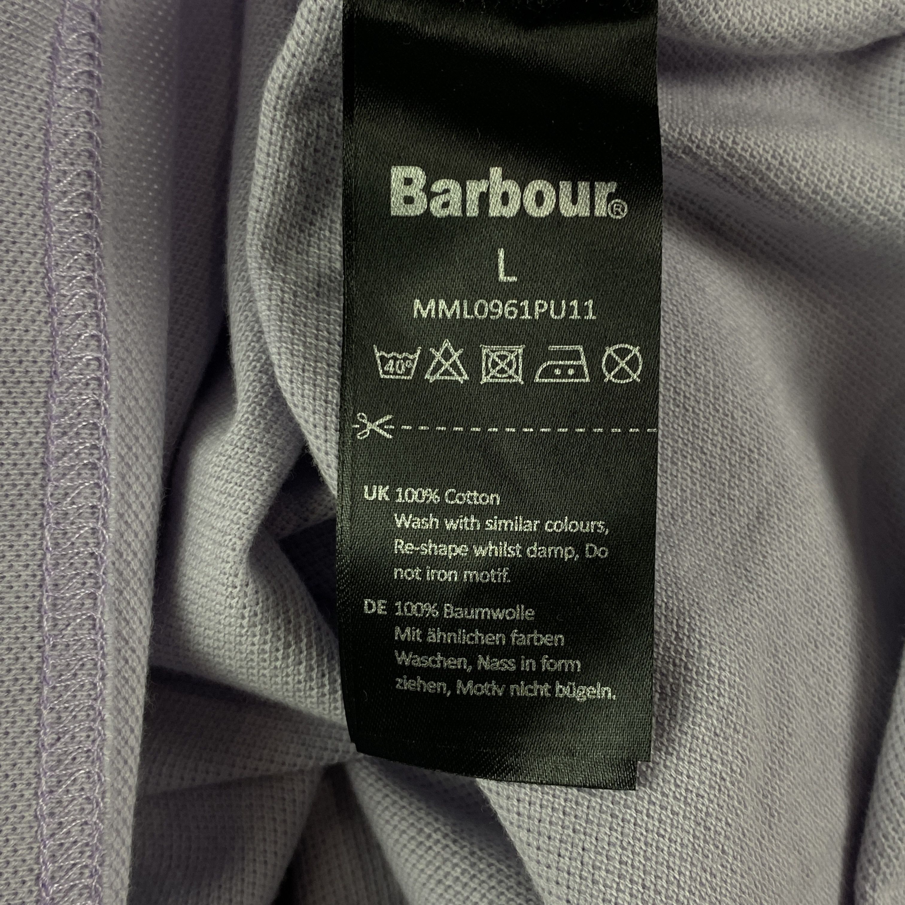 Barbour Men’s Polo T-Shirt Barbour Size L Blue Size US L / EU 52-54 / 3 - 7 Thumbnail