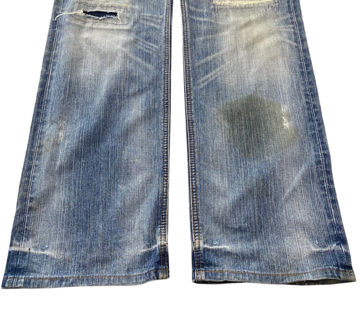 Edwin Edwin Distressed Whiskered Style Straight Leg Jeans Size US 34 / EU 50 - 5 Thumbnail