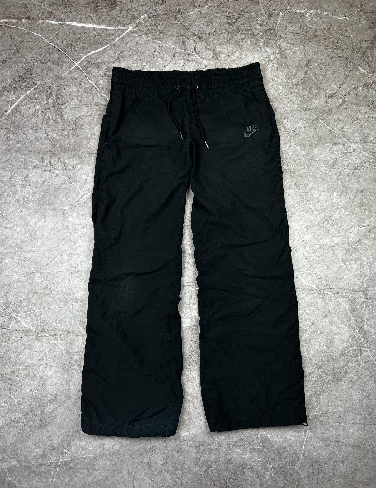 Nike × Vintage Nike Vintage Track Pants Nylon Y 2K Drill Streetwear Swoosh Size US 31 - 4 Thumbnail