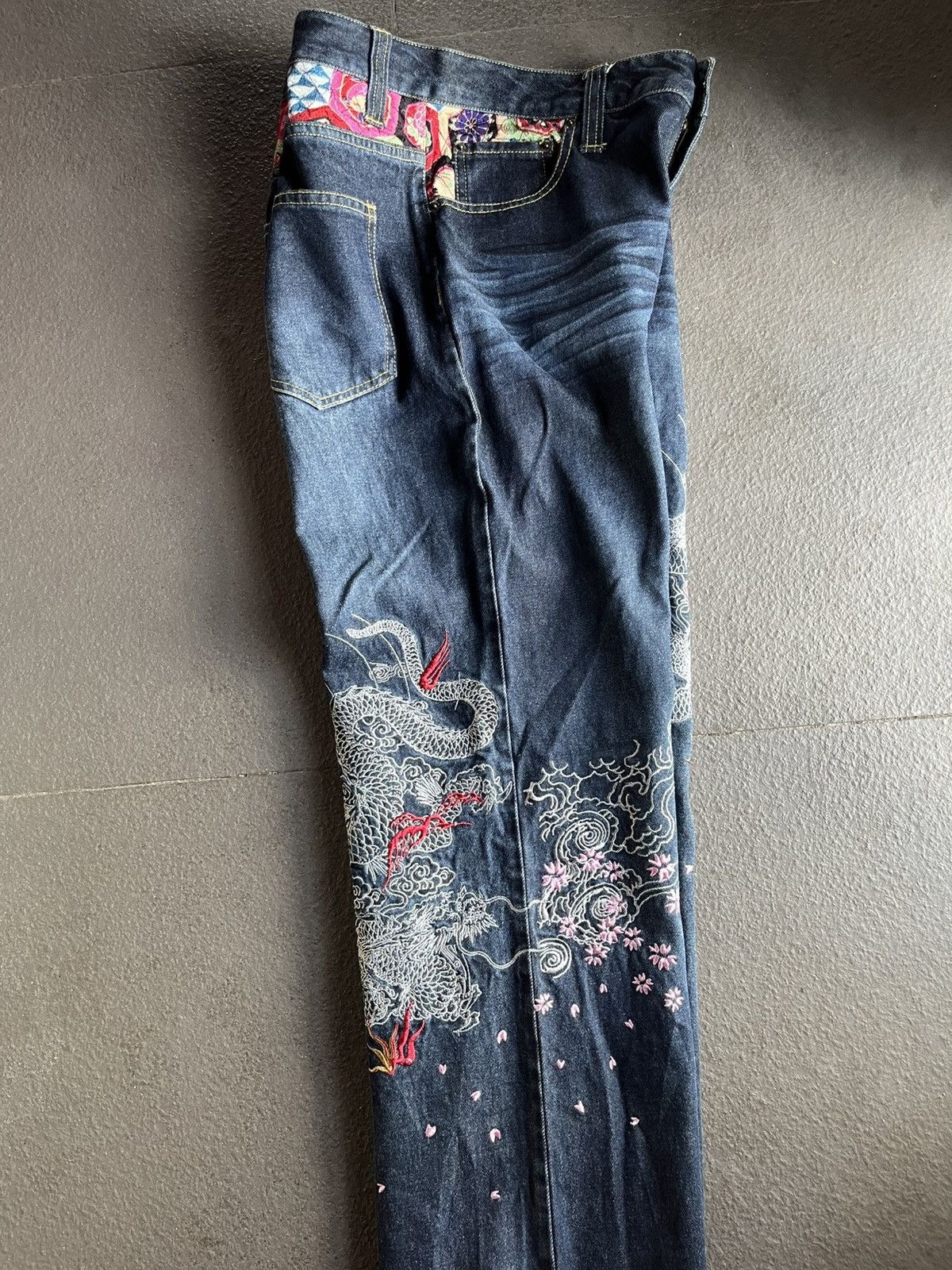 Karakuri Tamashii Vomaine Dragon Embroidery Wide Leg Denim Karakuri Tamashii Size US 32 / EU 48 - 8 Thumbnail