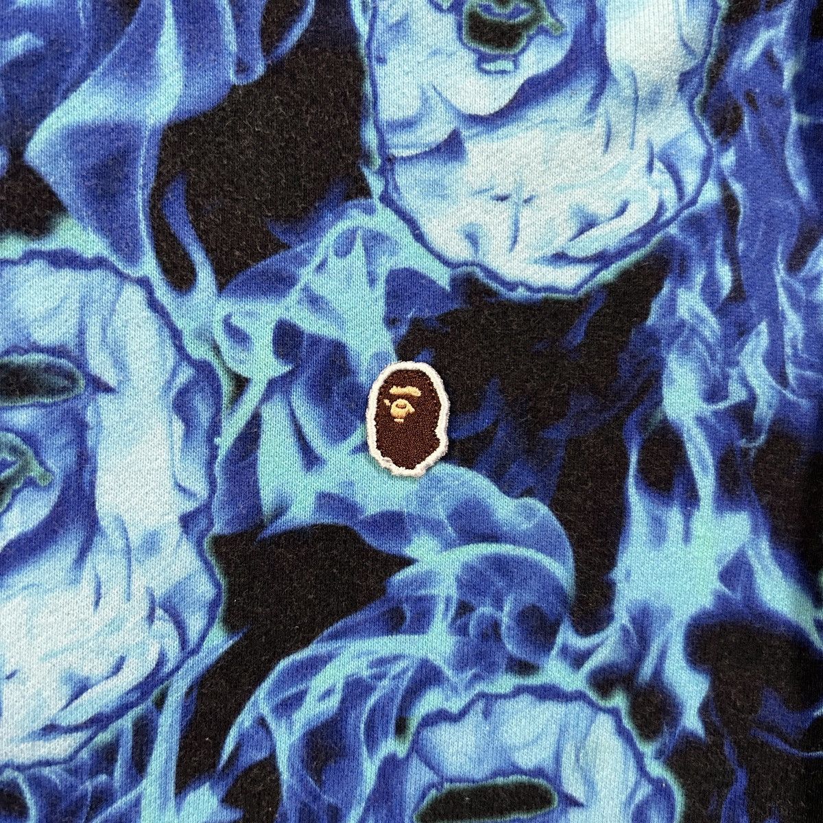 Bape BAPE Blue Flame Full Zip Hoodie Size US L / EU 52-54 / 3 - 4 Thumbnail