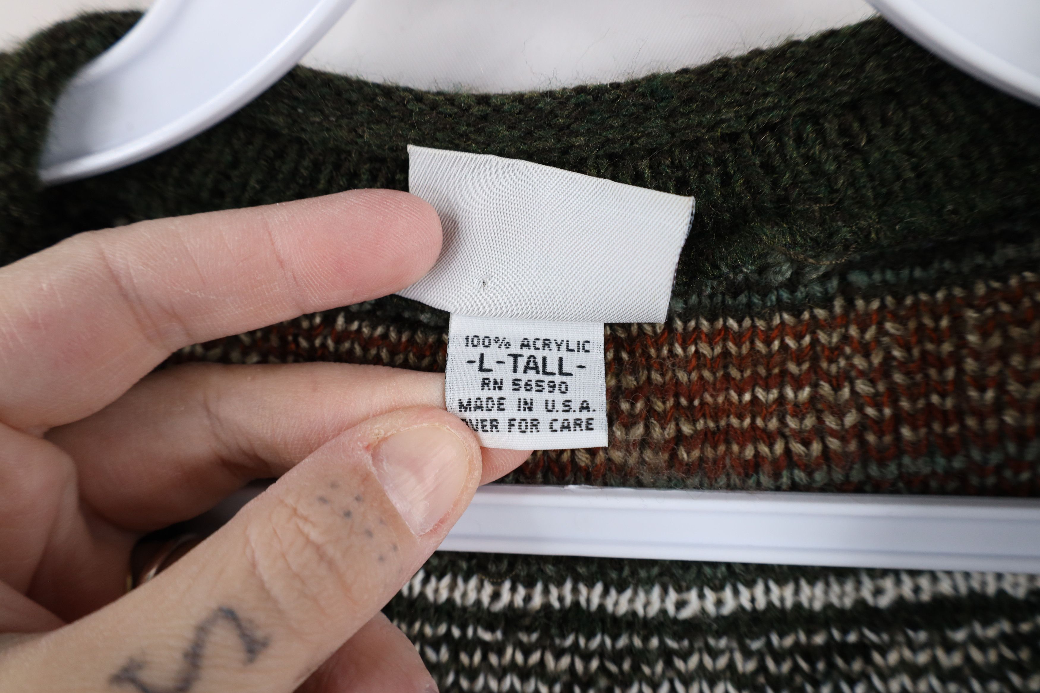Vintage Vintage 90s Streetwear Fair Isle Marled Knit Sweater USA Size US L / EU 52-54 / 3 - 5 Thumbnail